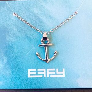 EFFY Silver Anchor Pendant Chain Necklace